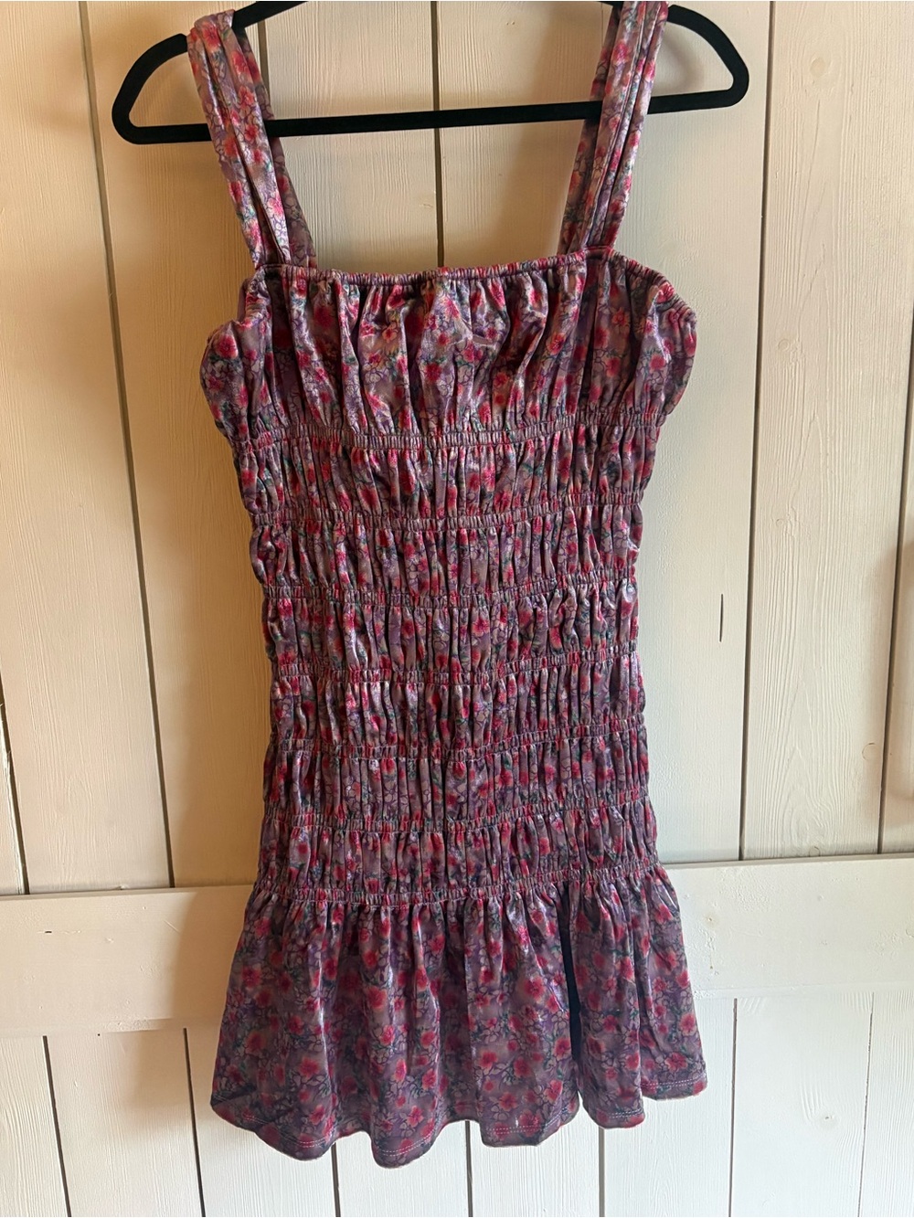 Free the Roses Pink Floral Smocked Mini Dress